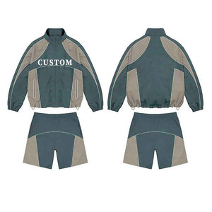 Conjunto de Pantalones Cortos y Chaqueta Cortavientos de Poliéster para Hombre, Ropa de Calle de Verano, Personalizable, de Alta Calidad, Transpirable, Informal, para Exteriores - Product Image 1