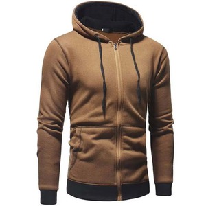 Men Streetwear Zip Hoodie <b>Jacket</b> Cotton Blend Casual Fitness Training Sweatshirt Full <b>Zipper</b> OEM Manufacturer Wholesale Export - Product Image 2