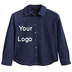 2023 dernières femmes printemps été nouveau Style dame Jean chemises à manches longues Denim chemise directe usine vente chaude approvisionnement de BD - Product Image 3