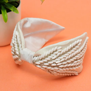 Diadema Elástica Hecha a Mano con Cuentas de Cristal para Mujer, Accesorio de Moda para el Cabello para Niñas - Product Image 1