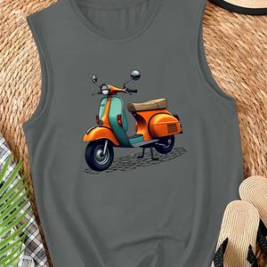 Classic vintage <b>scooter</b> design Women's casual vest - Product Image 2