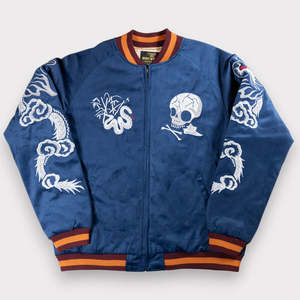 Chaqueta Sukajan Japonesa Vithas Industry para Hombre, Chaqueta Souvenir Japonesa Sukajan - Calavera - Color Granate - Product Image 6