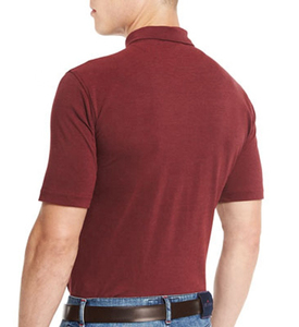 Polo de Manga Corta para Hombre, Color Verde, con Patrón de Abeja Bordado, Ribete en Contraste, Corte Regular, Estilo Preppy, Tela Piqué - Product Image 3