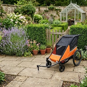 Poussette bébé pliable TC-2024S 3-en-1, remorque vélo, poussette de jogging avec suspension indépendante et châssis en aluminium - Product Image 2