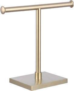 Toallero Metálico Decorativo Independiente con Barras Elegantes y Estructura Estable para Baño - Product Image 1