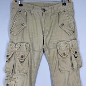 Pantalones Cargo de Lona para Hombre, Nuevos Diseños, Cintura Elástica, Múltiples Bolsillos, Corte Recto Informal, Transpirables, Peso Medio, para Otoño - Product Image 3