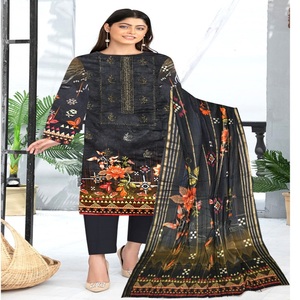 Vêtements indiens et pakistanais pour femmes avec broderie Costumes 3 pièces Collection belle et élégante par AF Fashion Vol 2 - Product Image 4