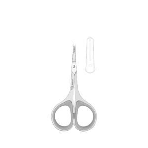Ciseaux de beauté courbés avec poignée grise - Product Image 1