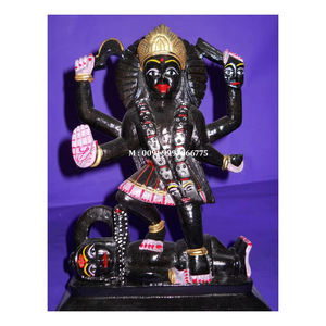 Estatua de la Diosa Kali Mata en Mármol Negro Natural, Aspecto Atractivo, Acabado Pulido a Mano, Utilizada para el Festival de Navratri - Product Image 5