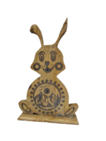 Décorations classiques en bois de lapin avec impression typographique