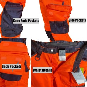 Breathable Quick Dry Straight Pattern <b>Cargo</b> <b>Work</b> <b>Pants</b> Multi-Pocket Design Safety <b>Pants</b> - Product Image 6