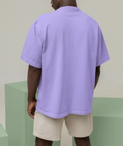 T-shirt Homme de Luxe de Haute Qualité en Coton Lourd 100% – Col Montant Uni, Coupe Oversize et Ample - Product Image 2