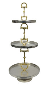 Plateaux ronds anciens pour servir les fruits, plateaux décoratifs, support à gâteau à 3 étages, décoration de mariage, support à gâteau en métal, accessoires pour événements - Product Image 5