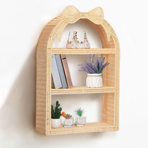 Eco Friendly Handwoven Wicker Rattan House Shelf Wall Decor Natural Rattan Decor Home OEM Design Customized Made in Vietnam - Product Image 5