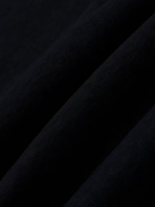 Pantalon de survêtement sport noir premium à jambe large, coupe évasée, avec logo personnalisé, rayures, style décontracté ample et empilé - Product Image 6