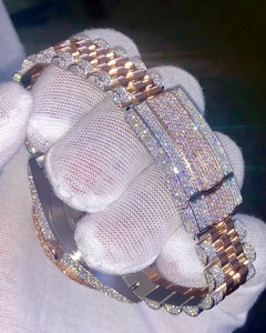 Joyas de Belleza de Edición Limitada Hechas a Mano, de Lujo, en Acero Inoxidable con Cristal de Zafiro, Unisex, Clásicas, Estilo Hip Hop, Mecánicas - Product Image 5