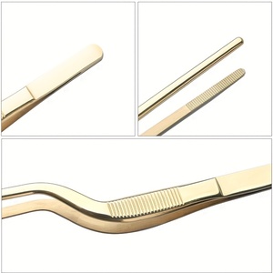 Pince à épiler de précision en acier inoxydable pour le nettoyage des oreilles, 8,2 pouces/21 cm, 31 g, instrument chirurgical pour salle d'opération - Product Image 3