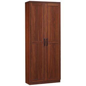 Armadio Dispensa da Cucina a 2 Ante da 160 cm con 5 Ripiani e 2 Ripiani Regolabili, Marrone, per Sala da Pranzo - Product Image 1