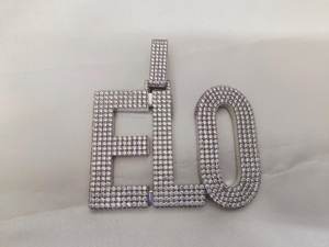 Colgante de Plata 925 con Letra y Nombre, Moissanita VVS, Joyería Hip Hop, Dijes Iced, Chapado en Oro, Lujo, Dvars Diamond - Product Image 5