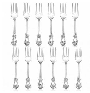 Ensemble de 6 fourchettes en acier inoxydable, finition miroir vintage, résistantes, pour desserts et gâteaux, idéales pour les fêtes - Product Image 5