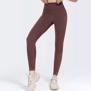 Leggings de sport pour femme de haute qualité, personnalisés, taille haute, respirants, en coton et bambou, sans couture, pour fitness, yoga, gym, imprimés, effet push-up - Product Image 4