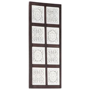 Pannello MDF intagliato a mano 15.7 \ "x31.5 \" x0.6 \ "marrone e bianco Design unico per l'arredamento della casa - Product Image 1