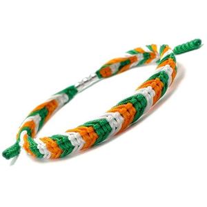 Bracelet en macramé en coton tissé, bracelet en boucle de coton fait à la main, bracelet en cordon de coton coloré, bracelet en coton biologique réglable - Product Image 2