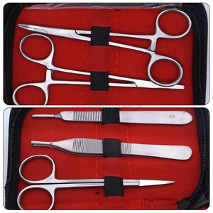 Stainless Steel Surgical Tissue Tweezer Set Iris Scissors Needle Holder Adson Forceps Hemostat Oral Surgery Instrument Kit - Product Image 3