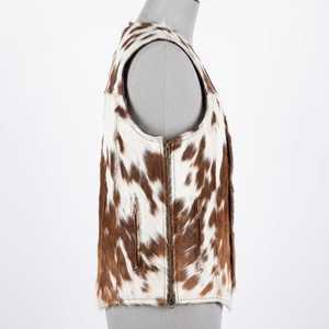 Chaleco Casual sin Cuello para Hombre, de Piel Sintética a Cuadros, con Botón, de Invierno, de Poliéster/Algodón - Product Image 3