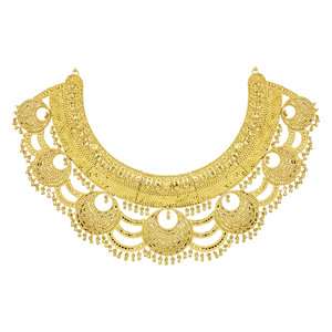 Wholesale 14K 18K 24K Gold Plated Bridal Set Traditional Turkish Design <b>Long</b> Fashion Heavy Dubai Style Gold <b>Necklace</b> Earrings - Product Image 3