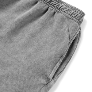 Pantalones Cortos Bermuda de Punto para Hombre, Color Gris, 100% Algodón, Cintura Elástica, Bolsillos, Estilo Vintage, Transpirables, Corte Medio, Ecológicos, de Secado Rápido - Product Image 3