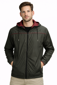 Chaqueta cortavientos reversible con capucha desmontable – Ligera y cómoda para todo tipo de clima, de doble color y con tejido transpirable - Product Image 2