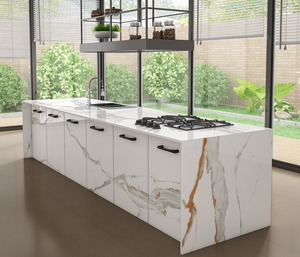 Dalles de porcelaine polies Statuario Natural, surfaces élégantes effet marbre pour intérieurs de luxe - Product Image 1