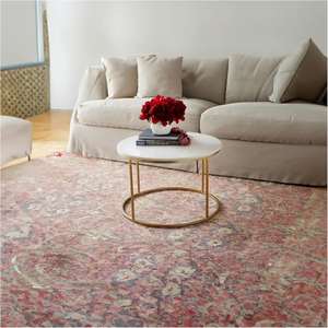 Modern Coffee <b>Table</b> Center <b>Table</b> Wooden Marble Pattern with Metal Frame, Industrial <b>Sofa</b> <b>Side</b> Corner End <b>Table</b> <b>for</b> Living Room - Product Image 5