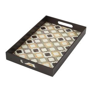 Bandeja de servir de madera con estampado geométrico triangular verde, plato decorativo rectangular de lujo al por mayor para pedidos al por mayor y uso doméstico - Product Image 4