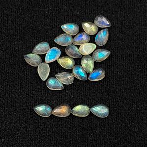 Qualité supérieure 8mm 10mm naturel Flashy Labradorite poire Rose coupe Cabochon pierres précieuses en vrac pour la fabrication de bijoux derniers produits - Product Image 3