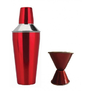 Coctelera Roja Metálica Vibrante con Acabado Brillante, un Accesorio de Barra Imprescindible para Fiestas, Diseñada para Preparar Bebidas Deliciosas - Product Image 4