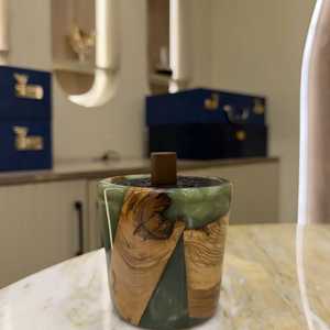 Quemador de Incienso Árabe Tradicional de Madera, Difusor de Aromaterapia Catalítico de Resina, Quemador de Varillas de Incienso - Product Image 1