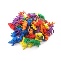Compteurs d'animaux sauvages 120 pièces 10 formes Jouet de comptage coloré pour enfants Jouet animal Aide à l'apprentissage et à l'enseignement
