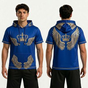 Grey Crimson Racing Lines Hooded <b>T</b> <b>Shirt</b> Breathable <b>Polyester</b> Sublimation Moisture Wicking Athletic Half Sleeve <b>Shirts</b> - Product Image 4