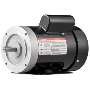 Motore Elettrico 1 HP 1725 RPM 60Hz per Compressore d'Aria, Rotazione CW/CCW, Diametro Albero 5/8 Pollici, Lunghezza Albero 1,88 Pollici, Coppia 4,1 N.m - Product Image 1