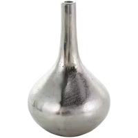Vase à fleurs en métal poli pour table à manger, support pour arrangement floral pour table de cuisine, accent décoratif pour salon