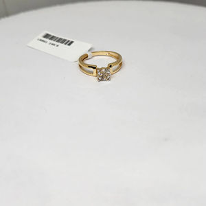 Bague de luxe pour femme en or 9 carats, diamant naturel couleur HI pureté SI 0,17 ct, plaqué rhodium, certifiée IGI, bijoux de mode, petits diamants - Product Image 1