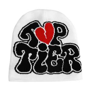 Customized Beanie Hat Unisex Street Style Knit <b>Cap</b> Embroidered Letter Pattern Adult <b>Winter</b> Warm Headwear - Product Image 1