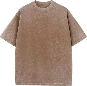 Camisetas Personalizadas Lisas para Hombre, Lavadas con Ácido, 100% Algodón, Unisex, Manga Corta - Product Image 3
