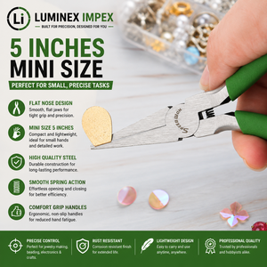 LUMINEX IMPEX LUB=113 <b>Long</b> <b>Nose</b> Stainless Steel Lightweight Smooth Work Jewelry Making Polishing Pliers - Product Image 4