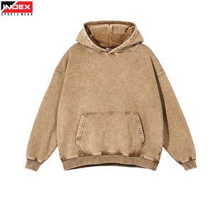 Sudadera con Capucha Oversize para Hombre, Estilo Urbano, Lavado Ácido, Desgastada, con Bolsillo Canguro - Product Image 1