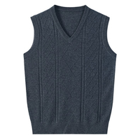 Pull en tricot 100 % acrylique respirant, léger, sans manches, très vendu, pull pour homme, confortable, pull en tricot.