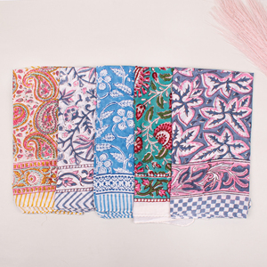 Bandana carrée artisanale 100 % coton multicolore imprimée au bloc, accessoire de mode multifonctionnel pour la tête et le cou, vente en gros - Product Image 5