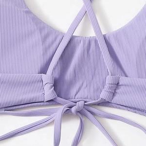 Traje de Baño de Verano de 1 Pieza, Bikini a Cuadros de Spandex/Poliéster para Mujer, Secado Rápido, Transpirable, Proveedor Mayorista OEM - Product Image 4